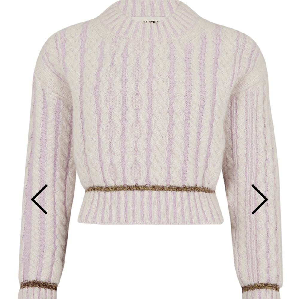 ALPACA WOOL CABLE KNIT CREW-NECK SWEATER